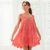 Crochet summer beach woman sundress Coral mood pattern