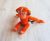 Antique red Monkey toy wind up – old Soviet mechanical doll monkey