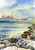 Poster coast of the Adriatic Sea. Watercolor.