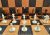 Soviet plastic chess pieces elegant – vintage chessmen