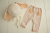 Newborn beige bunny outfit photo prop. Pants and ears bonnet set.
