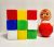 Soviet Vintage toy Colored Cubes. Set Plastic blocks