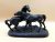 Antique Cast Iron Statuette Horses. Vintage Statuette horse