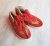 Red gold womens tennis sneakers vintage – Soviet retro ladies sport shoes 240 mm foot