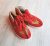 Red gold womens tennis sneakers vintage – Soviet retro ladies sport shoes 240 mm foot