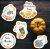 Thanksgiving vector, Fall leaves, Forest animals, pumpkin stickers