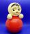 Vintage Soviet Musical Toy Roly Poly.Russian Doll Anime