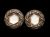 2 Large Vintage Buttons Art Deco Mother of Pearl 37mm Free Shipping