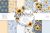 Seamless Patterns SunFlowers Hand Drawn graphics Digital paper pack
