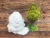 artificial snow, knitted trees,small forest