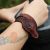 Leather bracelet red cupper Dragon