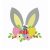Machine embroidery design easter bunny rabbit ears