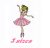 Machine embroidery design ballerina