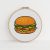 Burger cross stitch pattern PDF.