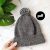 Slouchy pompom hat knitting pattern PDF