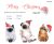 Christmas watercolor Clipart. Christmas animals png