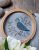 Blue bird and Olive branch, Primitive cross stitch pattern PDF